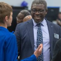 Dean Ogundipe talking during reception 3